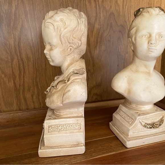 Vintage Chalkware bookends boy OR girl 10 inches tall sold separately - Picture 4 of 5